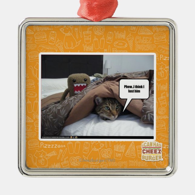 Phew I think I lost him Metal Ornament (Front)