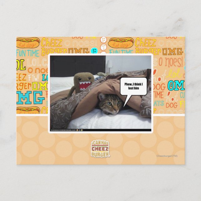 Phew I think I lost him Postcard (Front)