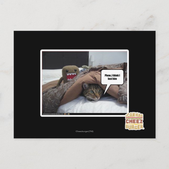 Phew I think I lost him Postcard (Front)