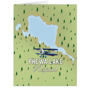 Phewa Lake Nepal travel map