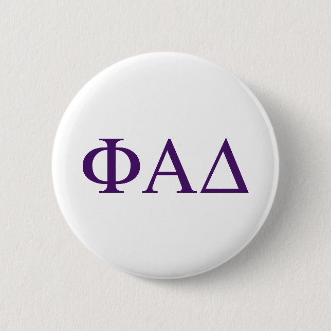 Phi Alpha Delta Greek Letters 2 Inch Round Button (Front)