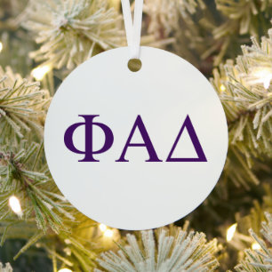 Phi Alpha Delta Greek Letters Metal Ornament