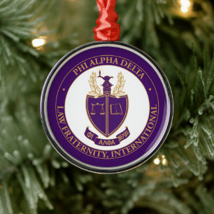 Phi Alpha Delta Logo Metal Ornament