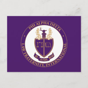 Phi Alpha Delta Logo Postcard