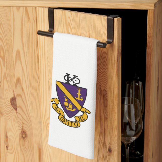 Phi Chi Theta | Colour Crest Kitchen Towel (Thirds Fold)