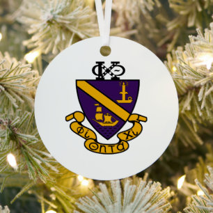 Phi Chi Theta   Colour Crest Metal Ornament