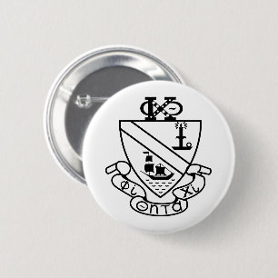 Phi Chi Theta Crest B&W 2 Inch Round Button