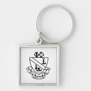 Phi Chi Theta Crest B&W Keychain