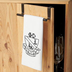 Phi Chi Theta Crest B&W Kitchen Towel