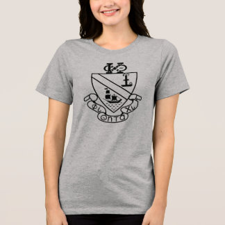 Phi Chi Theta Crest | B&W Tri-Blend Shirt