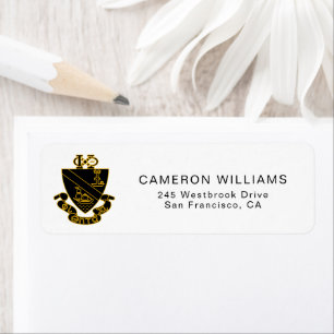 Phi Chi Theta Crest Gold and Black
