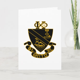 Phi Chi Theta Crest Gold and Black Card