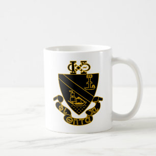 Phi Chi Theta Crest Gold and Black Coffee Mug