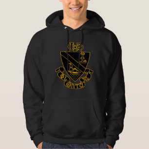 Phi Chi Theta Crest Gold and Black Hoodie