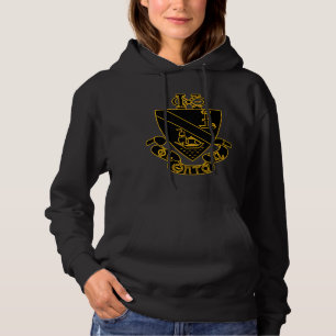 Phi Chi Theta Crest Gold and Black Hoodie