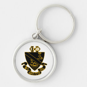Phi Chi Theta Crest Gold and Black Keychain