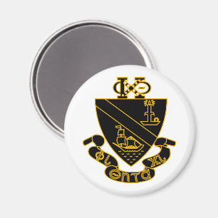 Phi Chi Theta Crest Gold and Black Magnet