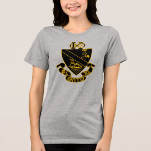 Phi Chi Theta Crest Gold and Black Tri-Blend Shirt