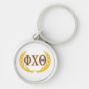 Phi Chi Theta Greek with Wreath Keychain
