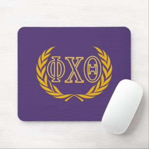 Phi Chi Theta Greek with Wreath Mouse Pad