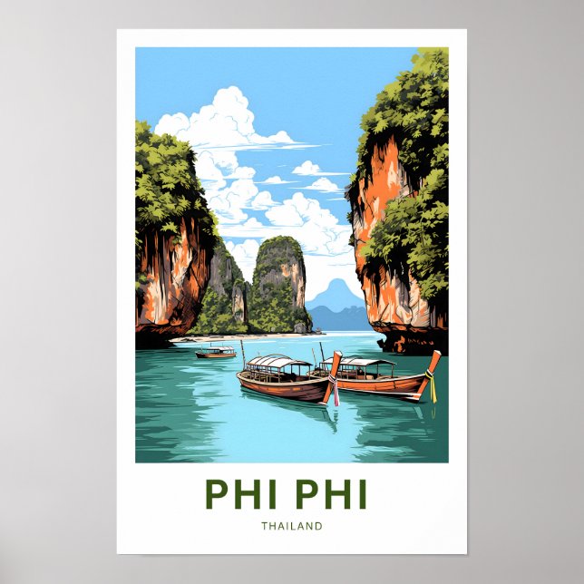 Phi Phi Thailand Travel Print (Front)