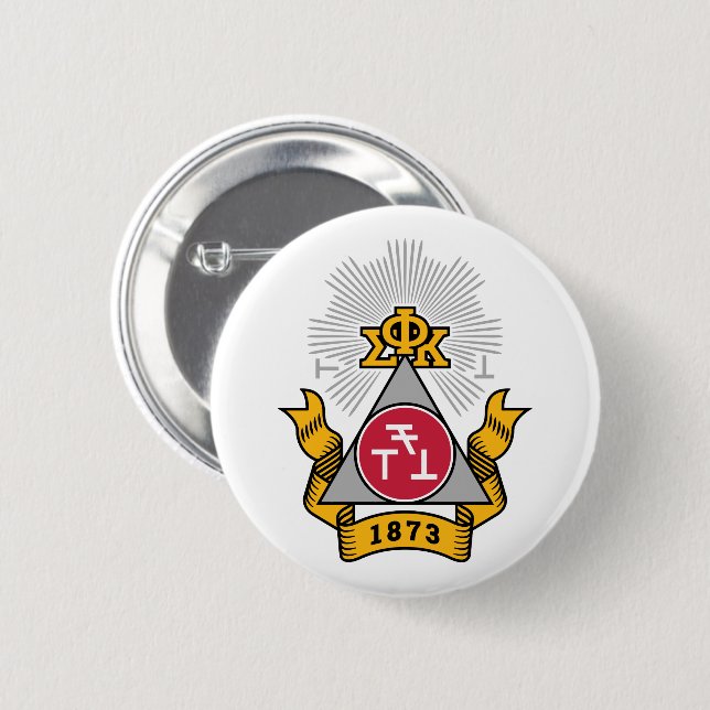 Phi Sigma Kappa Crest 2 Inch Round Button (Front & Back)