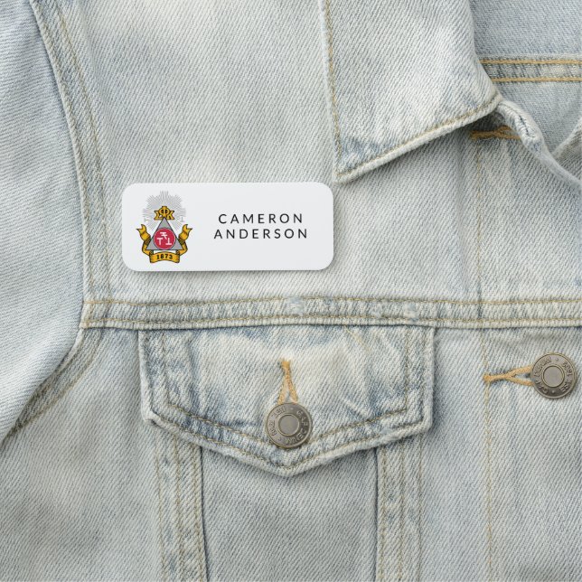 Phi Sigma Kappa Crest Name Tag (In Situ)