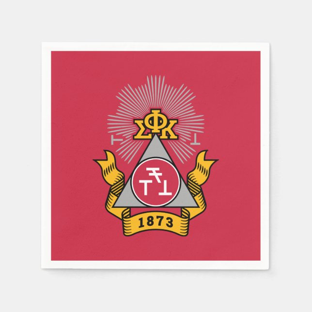 Phi Sigma Kappa Crest Napkin (Front)