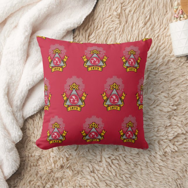 Phi Sigma Kappa Crest Throw Pillow (Blanket)