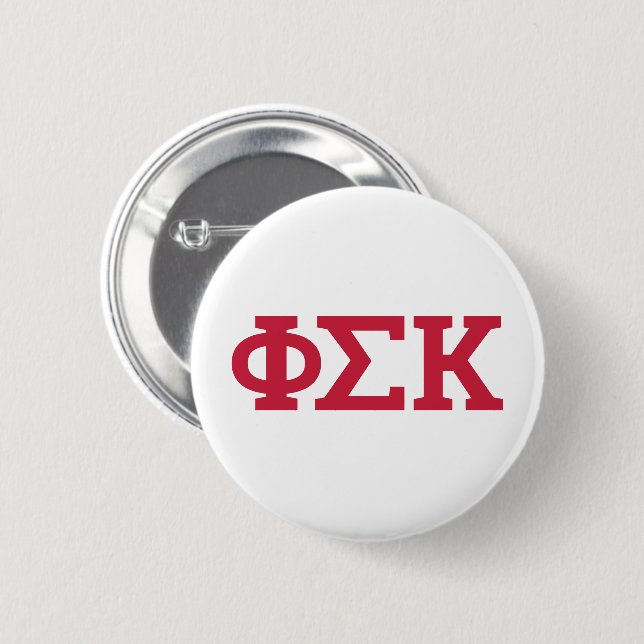 Phi Sigma Kappa Letters 2 Inch Round Button (Front & Back)