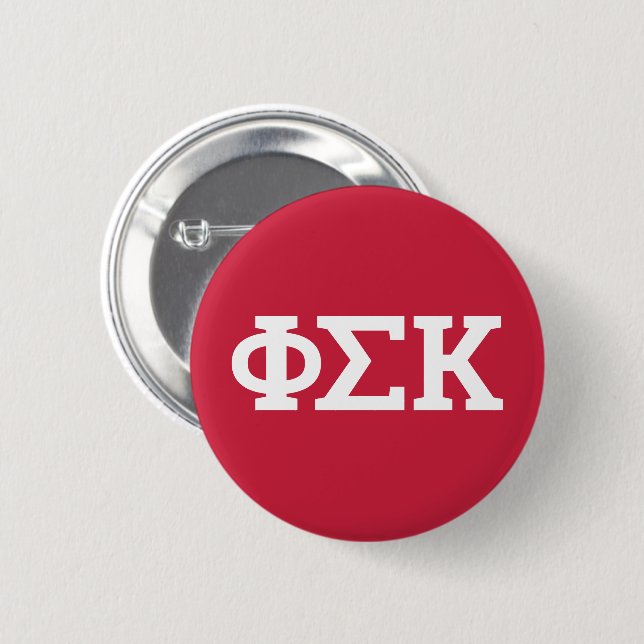 Phi Sigma Kappa Letters 2 Inch Round Button (Front & Back)