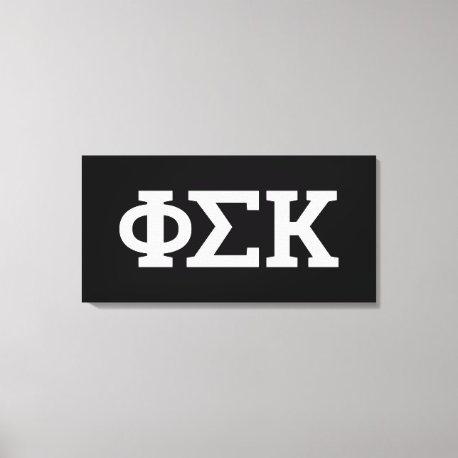 Phi Sigma Kappa Letters Canvas Print (Front)