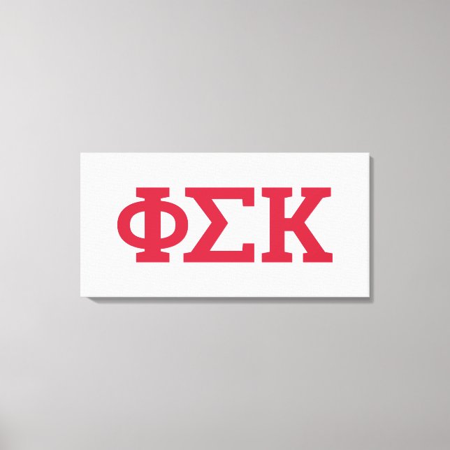 Phi Sigma Kappa Letters Canvas Print (Front)
