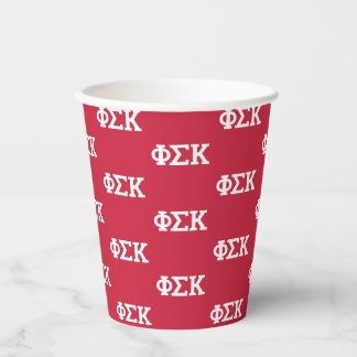 Phi Sigma Kappa Letters Paper Cups