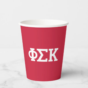 Phi Sigma Kappa Letters Paper Cups