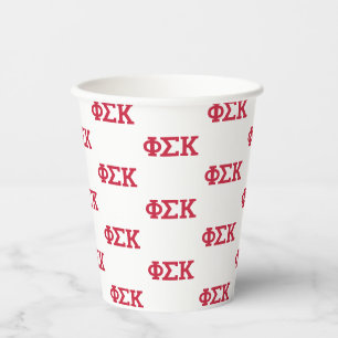 Phi Sigma Kappa Letters Paper Cups