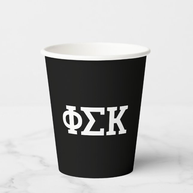 Phi Sigma Kappa Letters Paper Cups (Front)