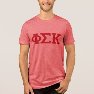 Phi Sigma Kappa Letters Tri-Blend Shirt
