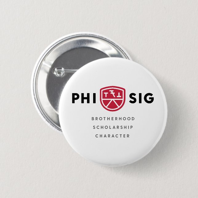 Phi Sigma Kappa Principles 2 Inch Round Button (Front & Back)
