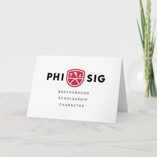 Phi Sigma Kappa Principles Card (Front)
