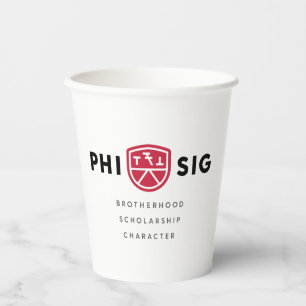 Phi Sigma Kappa Principles Paper Cups