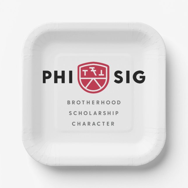 Phi Sigma Kappa Principles Paper Plate (Front)