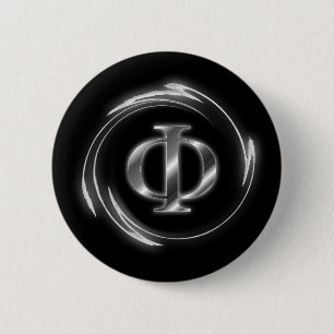 Phi symbol 2 inch round button