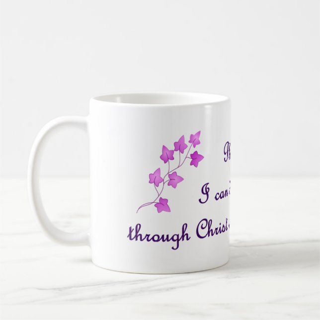 Phil 4:13 : Je peux faire tout par Christ Mug (Gauche)