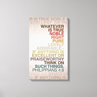Phil 4:8 Toile Emballée 16x24