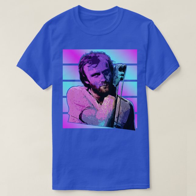 Phil Collins colourful T-Shirt (Design Front)
