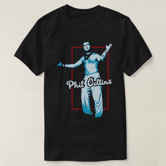 Phil Collins Retro 80s Fan Art T-Shirt (Design Front)