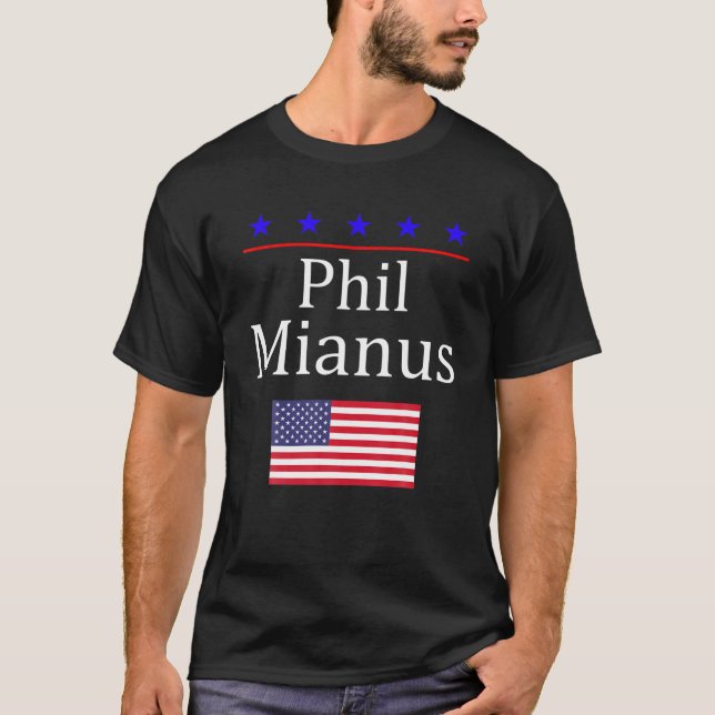 Phil Mianus Funny Presidential Election 2024 Parod T-Shirt (Front)