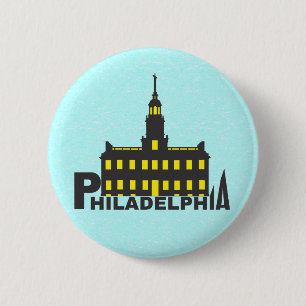 Philadelphia 1 2 inch round button