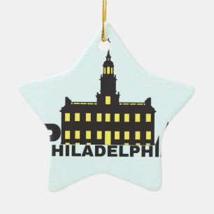 Philadelphia 1 ceramic ornament
